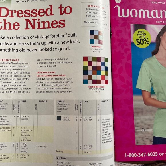 Quilters World Crafting Magazine April 2011 Vol 33 No 2 Paper Piece Posies u - Picture 11 of 12